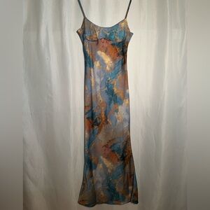 Elegant Multicolor Maxi Slip Style Dress